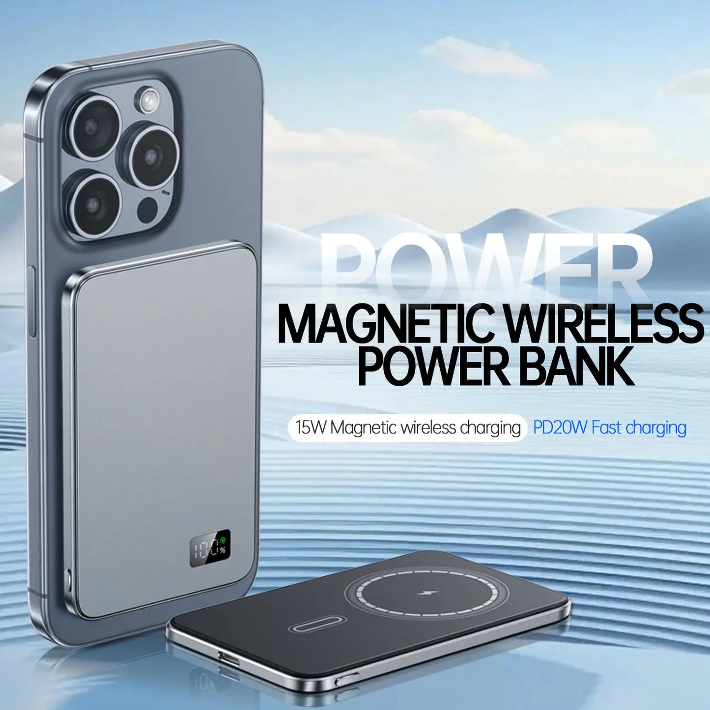Power Bank MagSafe Fast Charging For iPhone Samsung Phone Airpods